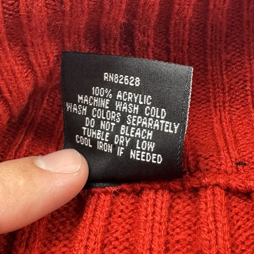 VTG Southpole Acrylic Turtleneck Sweater‎ Men XXL Red Y2K Authentic Collection